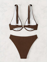 ZTVitality Sexy Solid Bikini Set 2024 New Arrival Biquini Push Up Undearwire Swimsuit Women Swimwear Summer Beachwear Brazliian