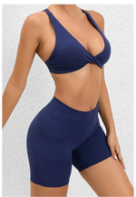 Seamless Yoga Fitness Sets Women High Waist Hip-Lifting Shorts & Sports Bra Workout for Running Gym