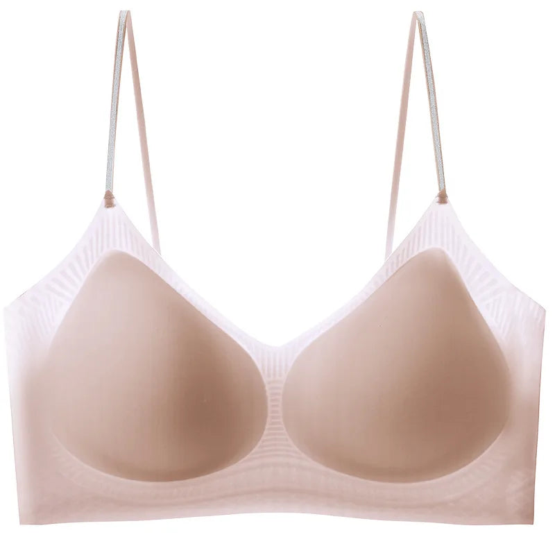 2026 Summer Seamless Ultra-Thin Ice Silk Bra Women Sexy Push Up Bra Intimates Wireless Bralette Underwear Brassiere
