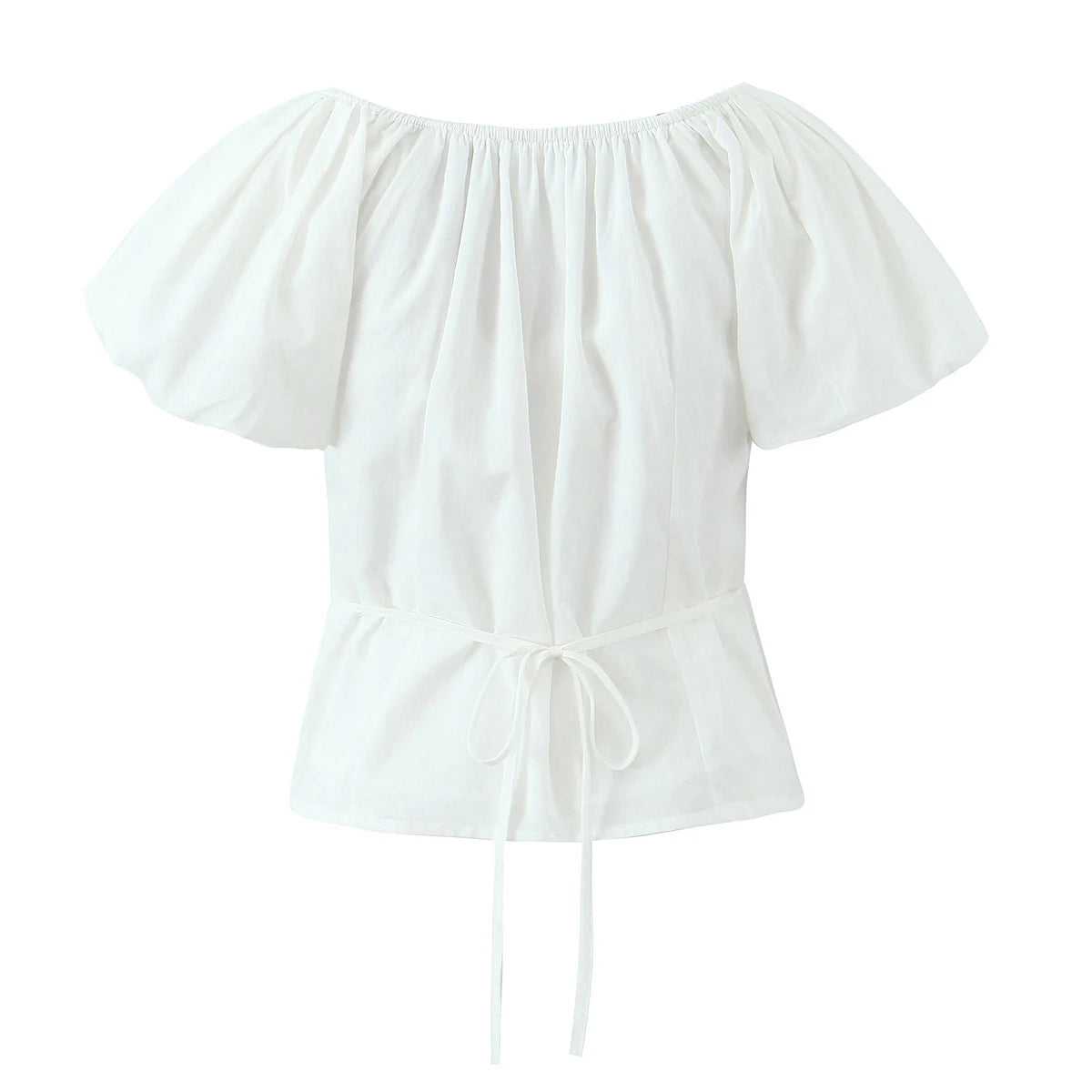 Foridol White Cotton Women Summer Crop Tops Lace Patchwork Short Female Tops Puff Sleeve Square Collar Slim Top Blouse 2025