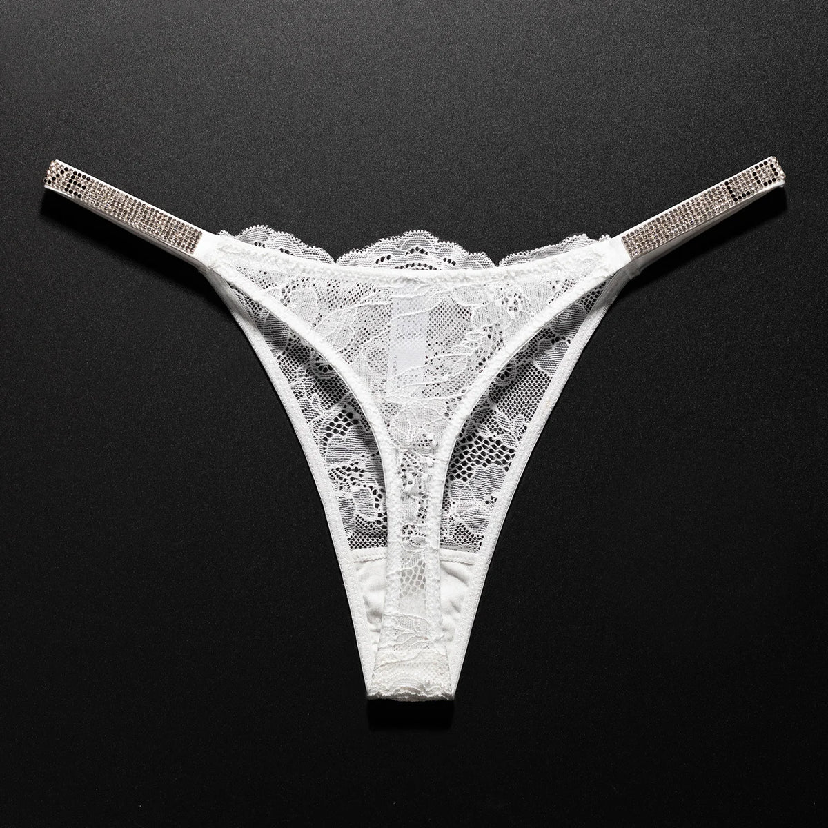 Lace Sexy Girls Women Panties Seamless Underwear Rhinestone G String Letter Transparent Thong For Female Low Rise Ladies Briefs