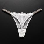 Lace Sexy Girls Women Panties Seamless Underwear Rhinestone G String Letter Transparent Thong For Female Low Rise Ladies Briefs