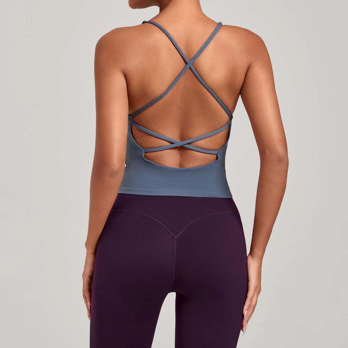 Women Sports Yoga Vest With Cross Shoulder Straps Quick Drying Sexy Yoga Bra Gym Breathablefitness Push Up Training Sports Vest