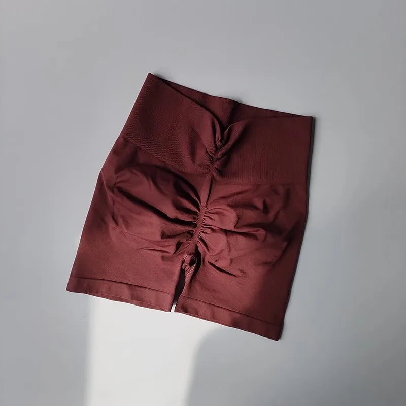Women's High Waist Sports Shorts Slimming Peach Hip Lifting Speed Drying Tight for Running Cycling Gym Three-Point Short Pants