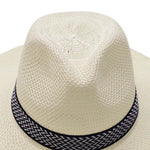 Men's Straw Woven Top Hat Wide Brim Sun Cap Summer Casual Outdoor Holiday