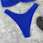 Sexy Wrinkled Bandeau Strapless Bikini Women Swimwear Female Swimsuit Two-Pieces Bikini Set Bather Bathing Suit Swim Lady V3367L