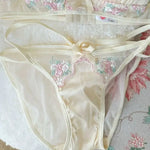 MOYISU Luxury Classic Thin Embroidery Light Luxury Silk French Underwear Sexy Pure Desire Lace Bra Set Small Chest Triangle Cup