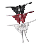Fashion Style Low Waist Thong Panties Lace Thongs Bow Decor Elegant T Back Sexy Lingerie Bikini Female G-string Solid Underwear