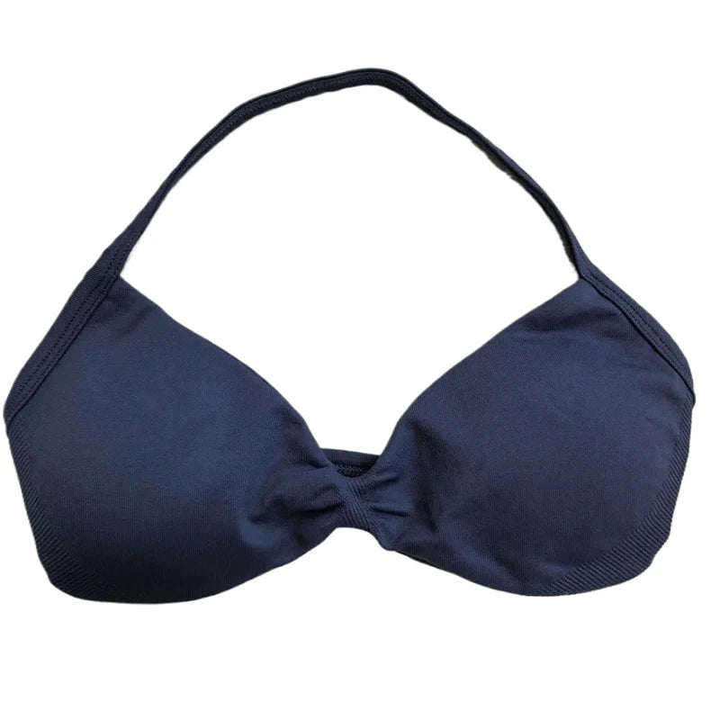 Strappy Sports Bra Seamless Women Clothes Halter Padded Yoga Bra Backless Gym Top Bras Fitness Scrunch Workout Yoga Tank Tops