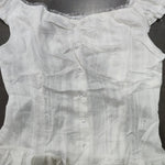 Phantasy Y2K Women Tops White Lace T-Shirt Button Tees Vintage French Style Tops 2025 Spring Summer Tops Female Streetwear