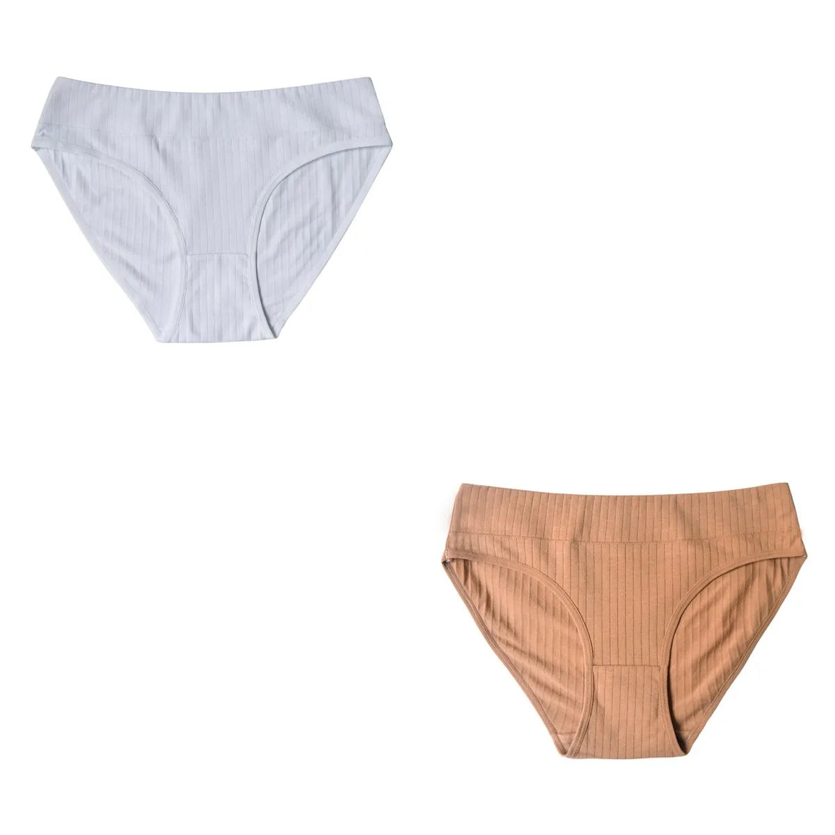 2Pcs/Set Cotton Panties Women Low Rise Underwear Solid Color Comfort Breathable Briefs Sexy Lingerire M-XL Seamless Intimates