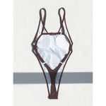 XS -L Sexy High Leg Monokini Extreme String Mini Micro Thong One Piece Swimsuit Women Swimwear Female Bather Bathing Suit V5820C