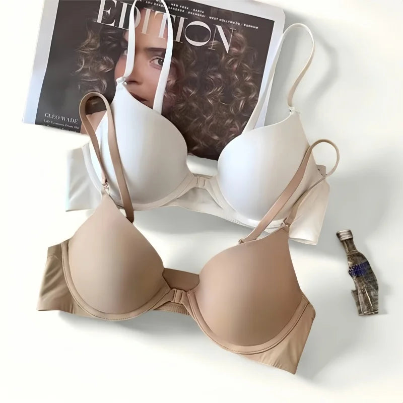 Front Closure Bras For Women Seamless Push-Up Bra Fixed Cups Non-wire Underwear Female Sexy Lingerie Small Cup Intimates S-XL