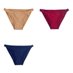 3Pcs/Set Women's Cotton Low-Rise Briefs with Mesh Side Panels Brazilian Panties Sexy Lingerie Comfy Breathable Underwear M-XL