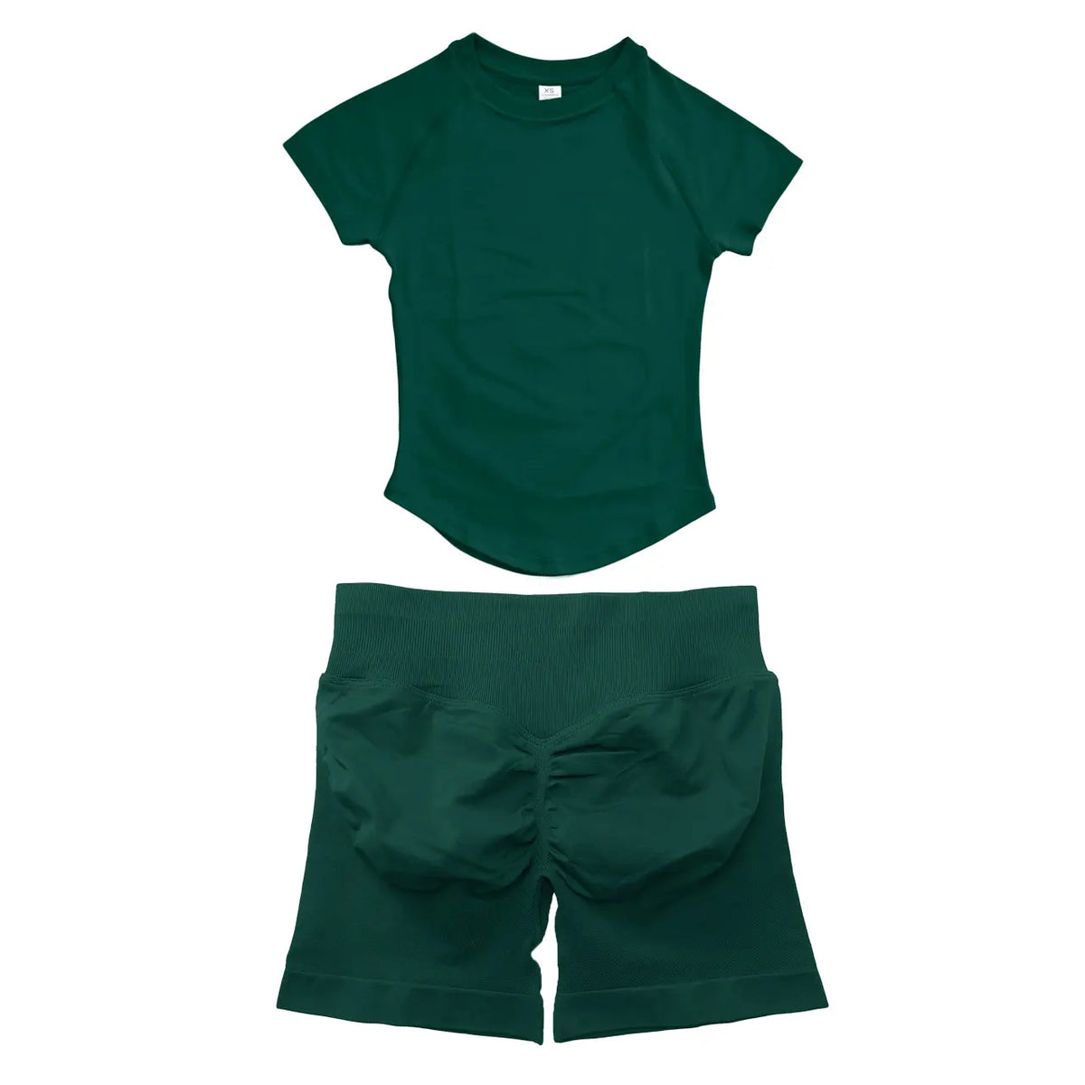 NCLAGEN Women Sportwear 2 Piece Set Short Sleeve Top And Shorts 4.5" Fitness Seamless Suit Yoga Gym Clothes Workout Sport Outfit
