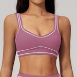 Breathable Sports Bra Women Shockproof Fitness Tops Push Up Gym Crop Top Brassiere Sport Bras Gym Workout Top Summer Yoga Bra