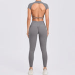Women's Yoga Sets 2 Piece High Waist Hip Lift Leggings with Cross Back Sports Bra Seamless Workout Clothes Fitness Gym Wear Set