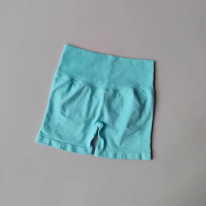 Women's High-Waisted Yoga Sports Shorts Summer Stretch Hip-Lifting Abdominal-Tightening Fitness Three-Part Shorts
