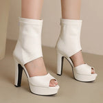 Retro Rome Gladiator Sandals Women Peep Toe Thin High Heels Summer Shoes 2026 Zip Lady Party Nightclub Show Plus Size 43