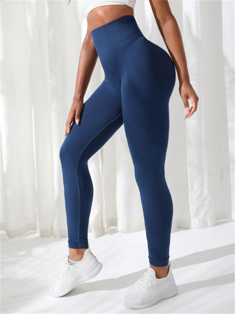 Women Pants Gym Yoga Seamless Sports Clothes Stretchy High Waist Athletic Exercise Fitness Leggings