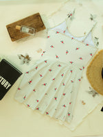 Vintage Black Floral Print Skirt Swimwear Women Halter Push Up Backless Bathing Suit Holiday One Piece Swimsuit 2026 Monokini