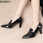 Elegant Black High Heels Women's Pumps Dress Shoes Fashion Point Heeled Party Office Footwear Shoes Ladies Comfortable Big Size