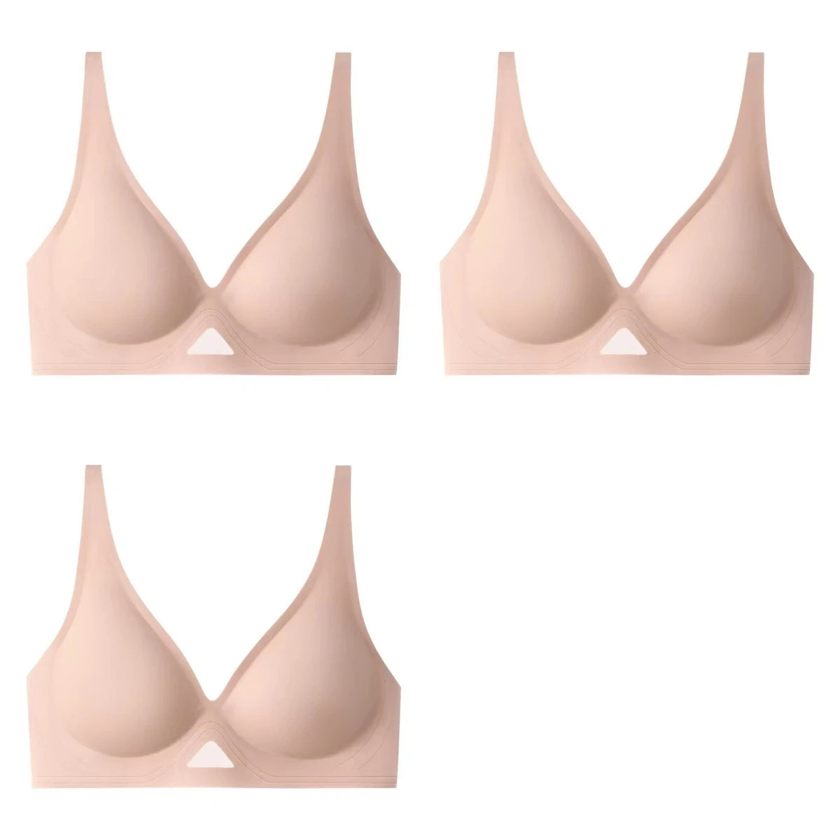 3pcs/Lot Seamless Bras for Women Push Up Brasiere Deep V Bralette Comfort Nonwire Underwear Female Invisible Bra Sexy Lingerie