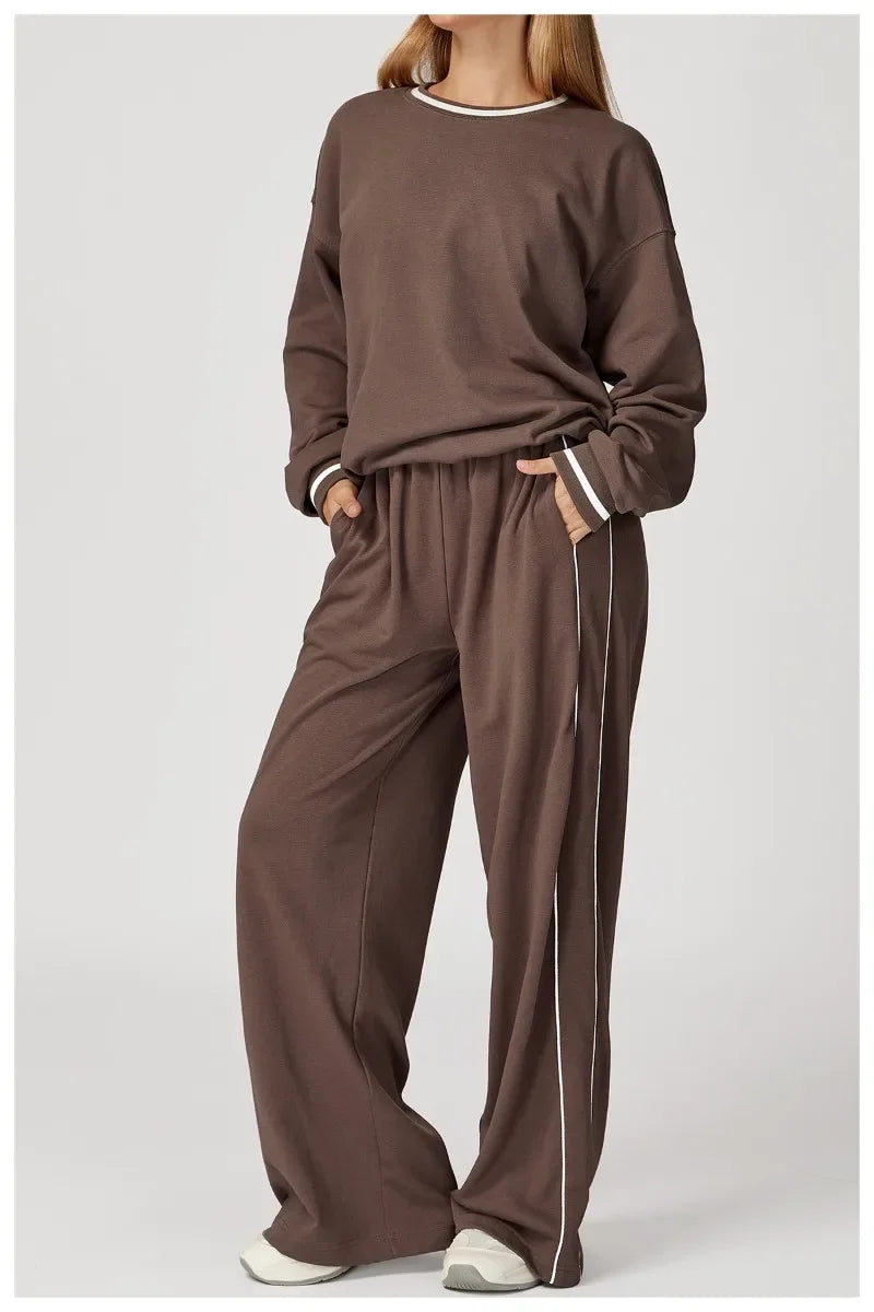 Women's Seamless Yoga Set Long-sleeved Top Pants Tracksuit Running Fitness Sports Set High Waist Slim-fitting Suit
