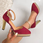 Women High Heel Pumps Espadrilles Wedges High Heels Woman Sandals Summer Comfort Casual Shoes Ladies Luxury Party Heels Women