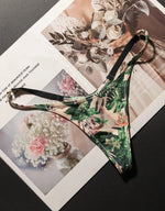 Ice Slik Low Waist Girls G String Leopard Flower Women Panties Sexy Briefs Thong T-back Underwear Female Lingerie Size S-XL
