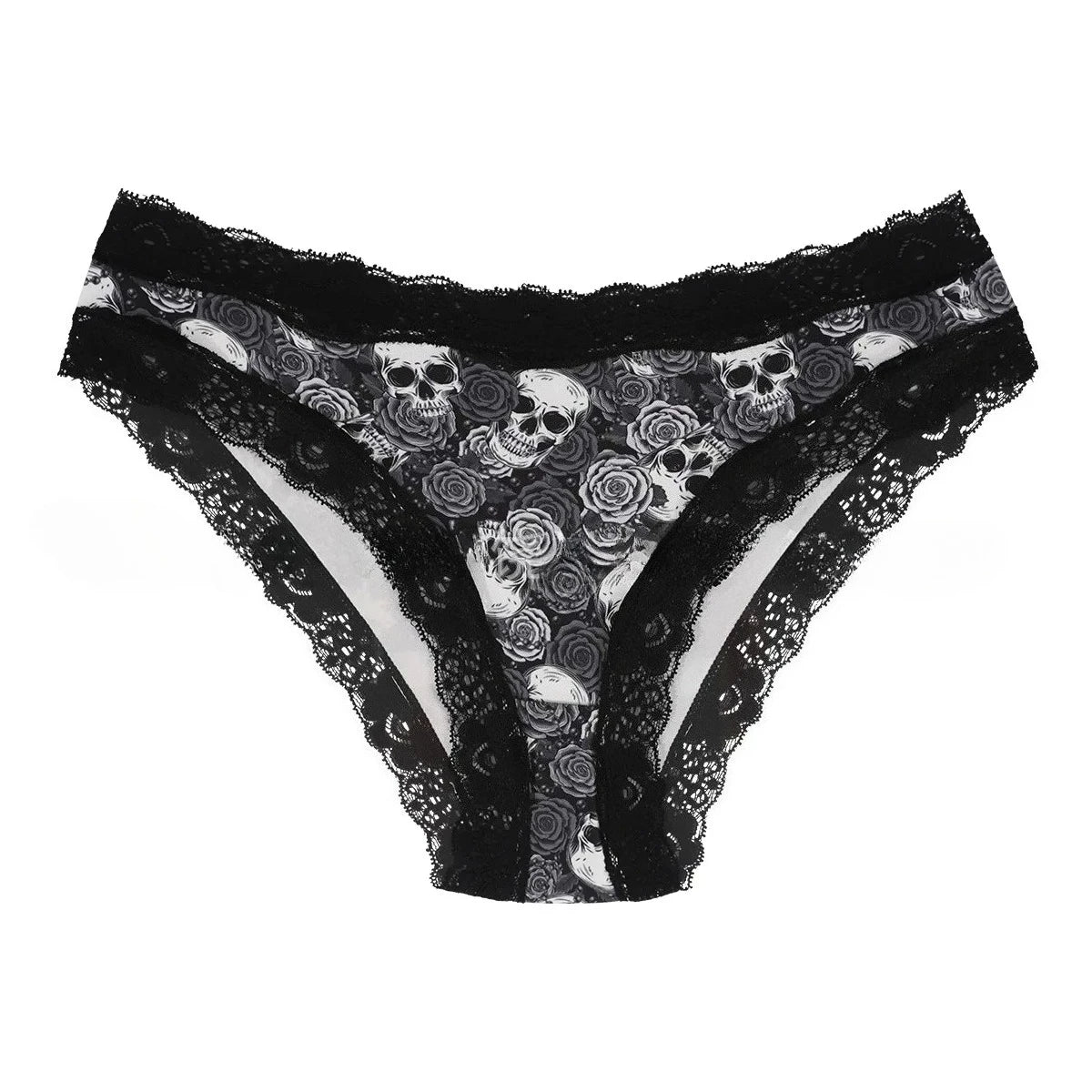 1 Pc Printed Lingerie for Women Sexy Lace Edge Wrapped Hip Underwear Halloween Themed Comfortable and Breathable Triangle Pants