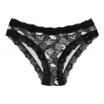 1 Pc Printed Lingerie for Women Sexy Lace Edge Wrapped Hip Underwear Halloween Themed Comfortable and Breathable Triangle Pants