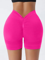 Seamless High Waisted Yoga Shorts From Europe And America Waist Tightening And Hip Lifting Fitness Pants Rear V-Waist