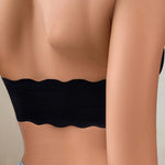 Strapless Front Button Bra Detachable And Seamless Bra Black Wire-Free Bra Sexy Lingerie Women's Party Underwear B2744