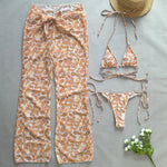 2025 Elegant Black Bikini Set with Transparent Bottoms Urban Style Beachwear White Wall Lightweight and Breathable Summer Beach