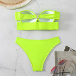 WackDaria sexy bikini set black color push-up women swimsuit swimwear women biquini maillot de bian femma black summer swimsuit