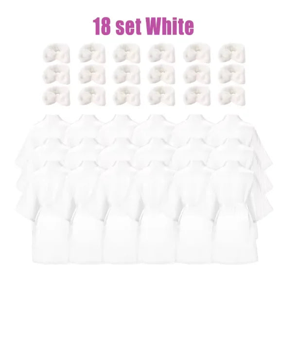 6-18Set Spa Party Robes for Girls Spa Gowns for Girls Spa Supplies Kimono Satin Robe Sleepover Pajamas Party Birthday Slumber