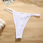 Women's Cotton Thong Sexy Thongs Women's Panties Set Solid Seamless Low Waist Underwear Female Underpants Intimates Lingerie