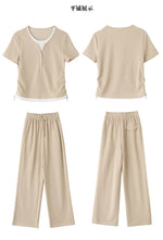 Knitted two-piece casual suit is loose and comfortable