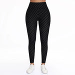  Women Velvet Pack Black White Small Polka Dot High Waist Leggings 4 Way Stretch Soft Breathable Slim Warm Pants For Yoga Sport