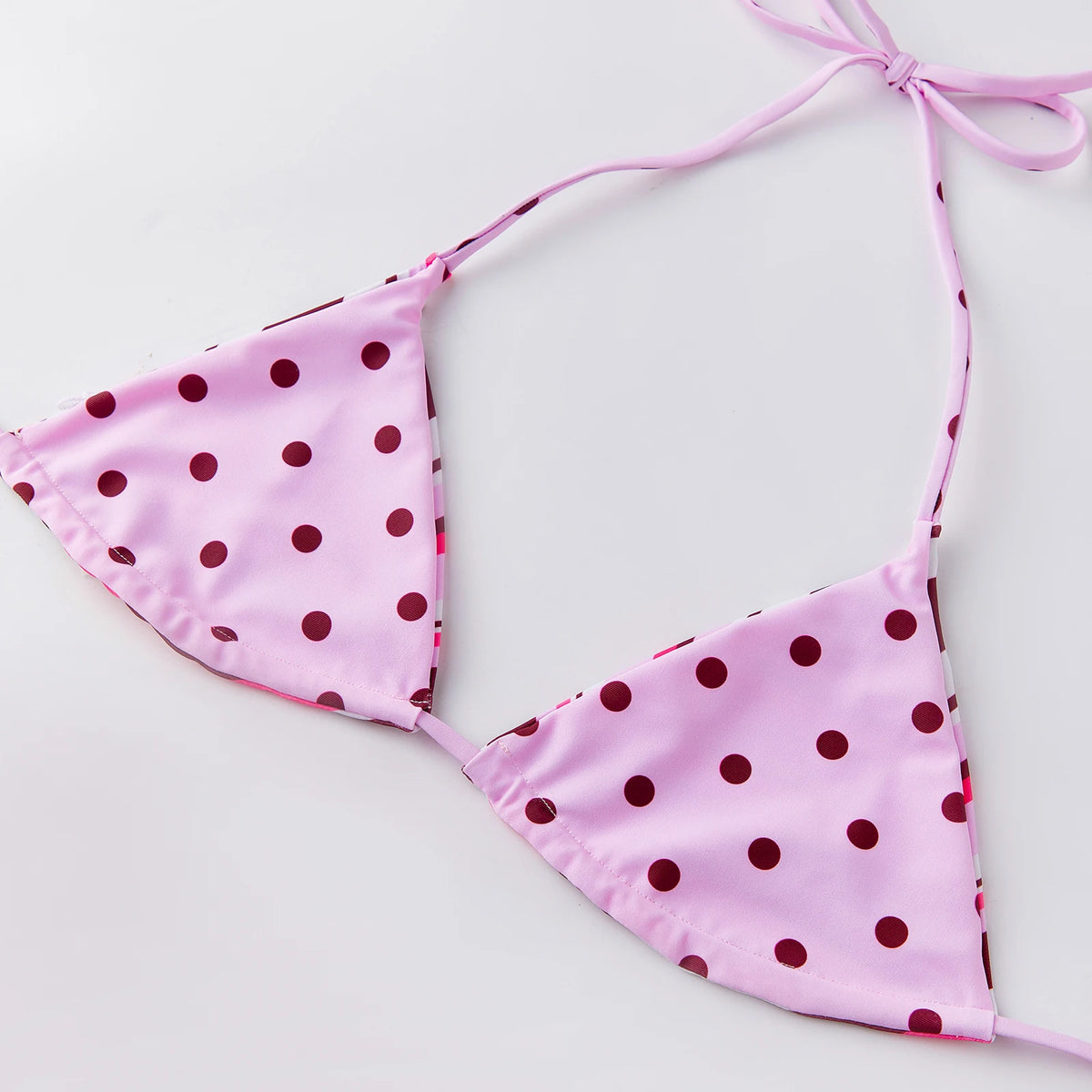 Womens Bikini Sets Dots Print Halter Bra Tops with Swim Shorts Cover-ups 2 Pcs Set Swimsuits Stylish Bathing Suit