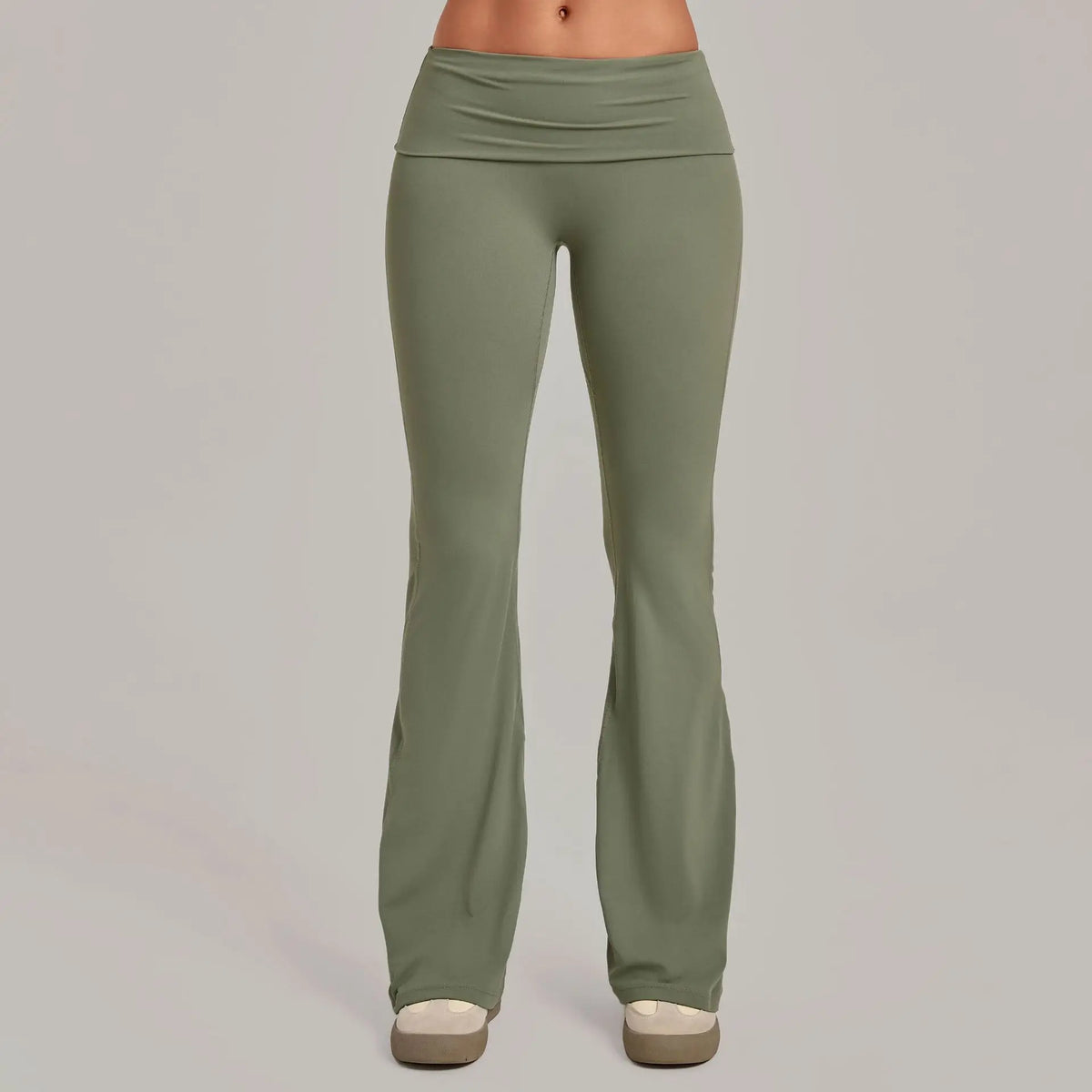 Women's Seamless Yoga Pants Sports Fitness Training High-Waist Hips-Lifting Flare Leggings Workout Gym Running Slim Fit Pants