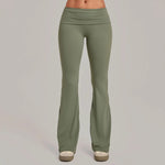 Women's Seamless Yoga Pants Sports Fitness Training High-Waist Hips-Lifting Flare Leggings Workout Gym Running Slim Fit Pants