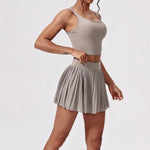 Women Tracksuit Yoga Set 1/2PCS Gym Set Bra Sports Anti Shorts Skirt Workout Sportswear Running Vest Gym Wear Athletic Suits New