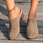 2026 Women High heels Closed Toe Wedge Vintage Sandals Ladies Platform Designer Shoes New Summer Fashion Slippers Slides Women