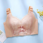 Womens Full Coverage Lace Push Up Bra Wireless Large Size Anti-sagging Underwear Female Lingerie 34 36 38 40 42 44 48 50 C D E