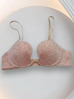 Women's Essentials Deep U Push Up Convertible Low Cut Plunge Bra Underwire Padded T-Shirt Bra Lift Support for Women Add One Cup