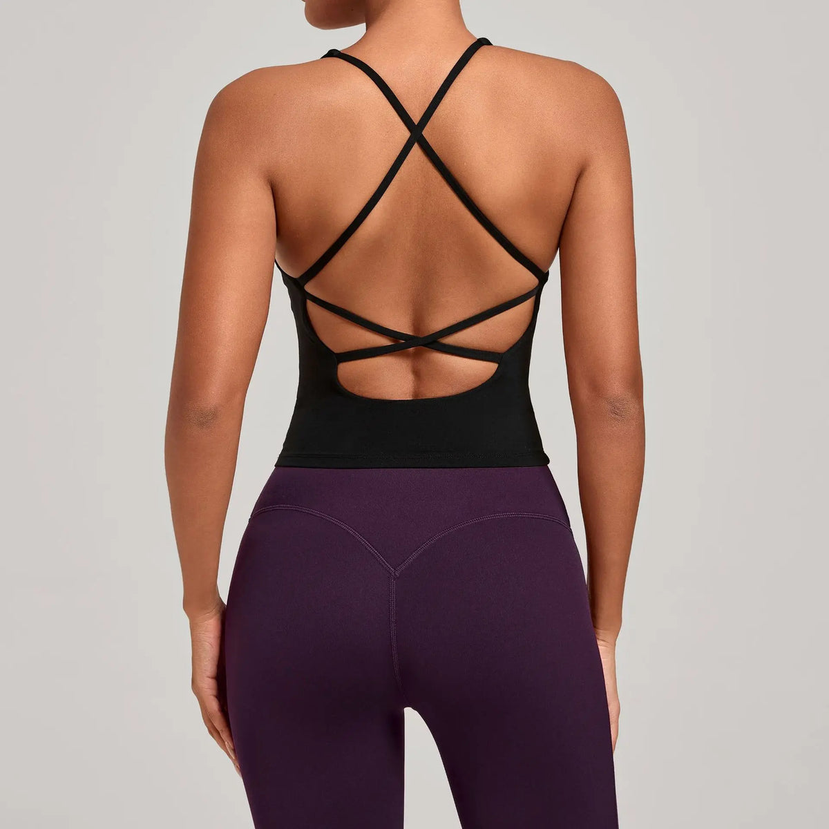 Women Sports Yoga Vest With Cross Shoulder Straps Quick Drying Sexy Yoga Bra Gym Breathablefitness Push Up Training Sports Vest