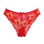 5pcs Lace Sexy Women Panties Mid Waist Perspective Floral Ladies Briefs Breathable Comfortable Female Underwear
