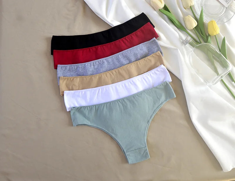 1Pc Women Cotton Brazilian Panties Seamless Underwear Low Waist Briefs Female Underpants Breathable Bikini Sexy Lingerie M-XL